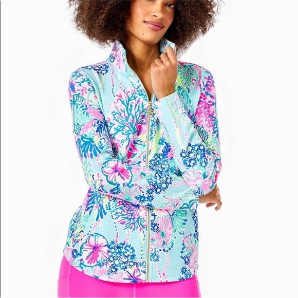 Lilly Pulitzer Jackets & Blazers - NWT Lilly Pulitzer Leona beach it to you full zip up UPF 50 jacket